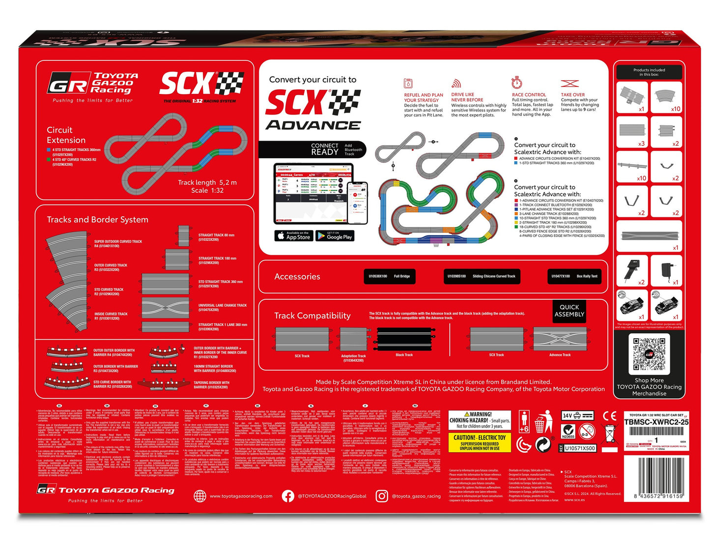TGR GR Yaris RALLY1 1:32 Slot Car Racing Set- OGIER AND ROVANPERÄ