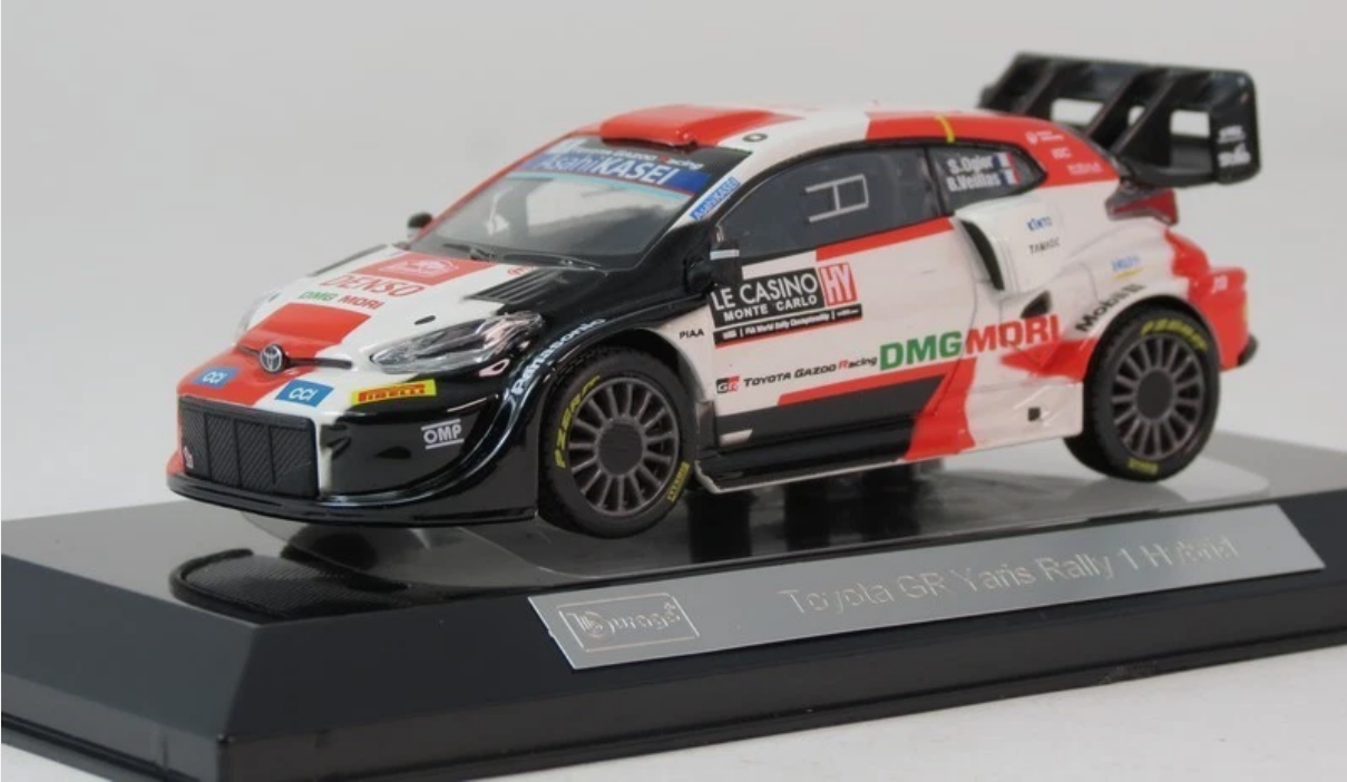 Toyota Yaris-Sébastien Ogier- Winner-Monte Carlo 2022-1/43 Scale- by Bburago