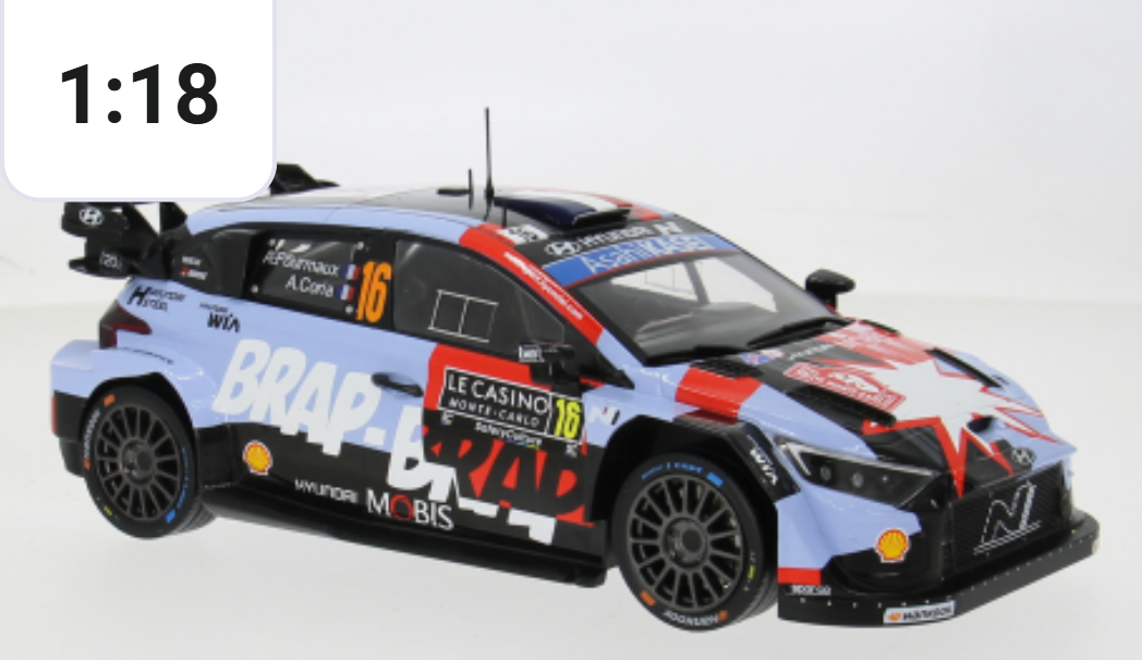Hyundai Motorsport- Adrien Fourmaux- Monte 2026- 1/18 Scale- by IXO- RMC270A (INTRO OFFER- DELIVERY IMMINENT!)