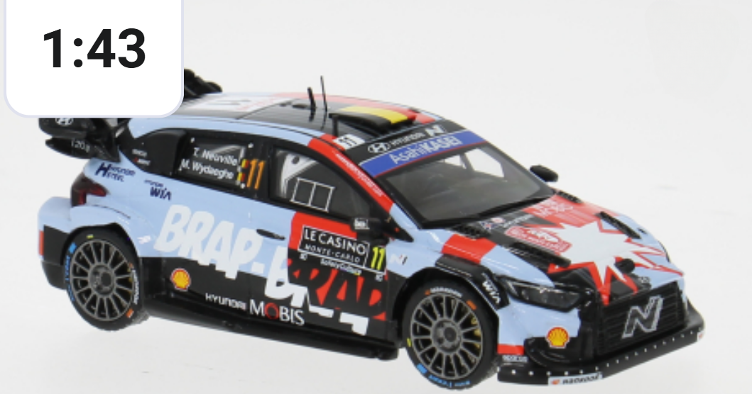 Hyundai Motorsport- Thierry Neuville- Monte 2026- 1/43 Scale- by IXO- RAM1026A (INTRO OFFER- DELIVERY IMMINENT!)