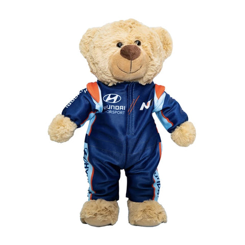 Hyundai Motorsport Plush Teddy Bear in Overalls 18cm-small version