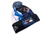 M-Sport 2024 Car inspired Winter Hat with White/Blue Bobble