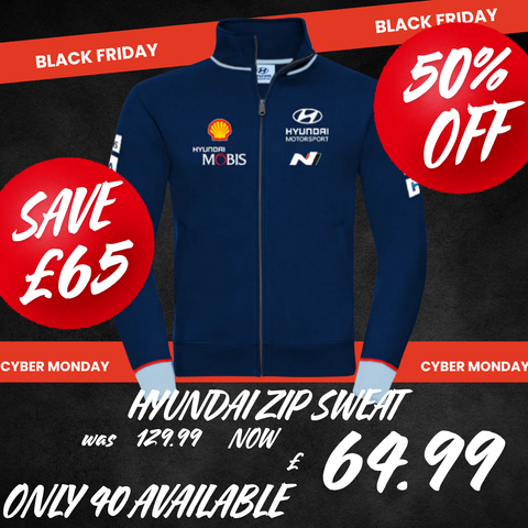 Hyundai Motorsport Official Zipped Sweat BLACK FRIDAY