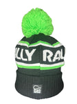 Classic Rally Bobble Hat- Black/Green