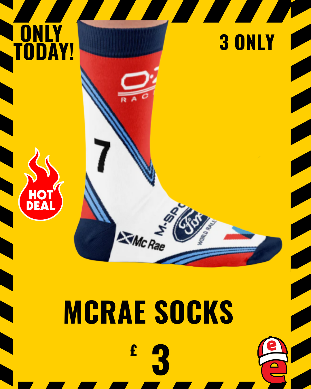 M-Sport Colin McRae Socks- One size- by Heeltread