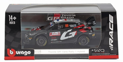 Toyota Yaris- Kalle Rovanperä-Winner- Rally Poland 2024- 1/43 Scale- by Bburago
