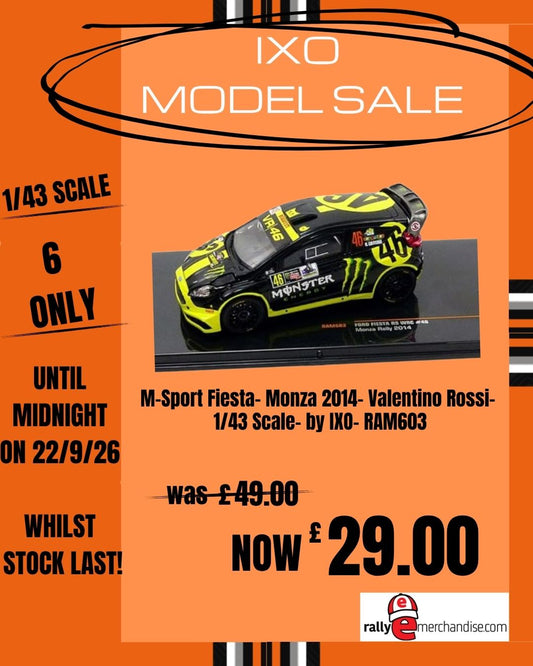 M-Sport Ford Fiesta- Monza 2014- Valentino Rossi- 1/43 Scale- by IXO- RAM603