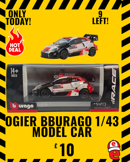Toyota Yaris-Sébastien Ogier- Winner-Monte Carlo 2022-1/43 Scale- by Bburago