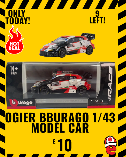 Toyota Yaris-Sébastien Ogier- Winner-Monte Carlo 2022-1/43 Scale- by Bburago