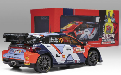 Hyundai- Thierry Neuville- Rally Japan 2024- World Champion Set- 1/18 Scale- by IXO- RMC228