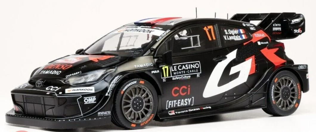 Toyota Yaris-Sébastien Ogier- Winner- Monte Carlo 2025- 1/18 Scale- by IXO
