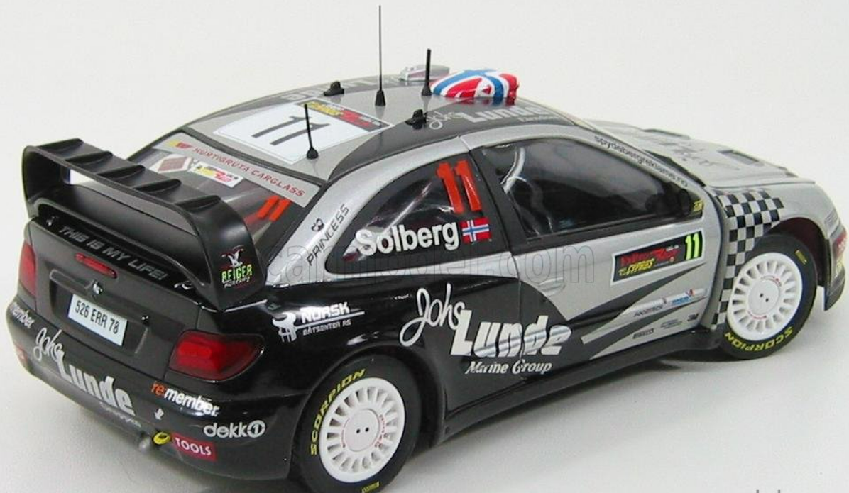 Citroen Xsara- Petter Solberg- 3rd- Rally Cyprus 2009- 1/18 Scale- by Sunstar