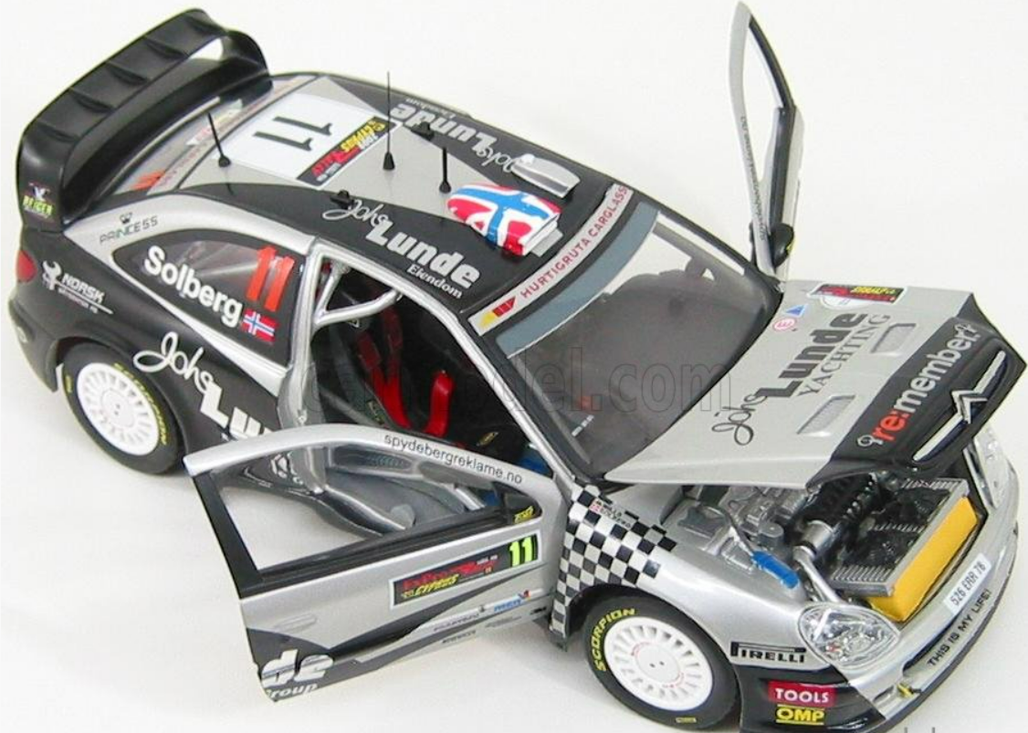 Citroen Xsara- Petter Solberg- 3rd- Rally Cyprus 2009- 1/18 Scale- by Sunstar